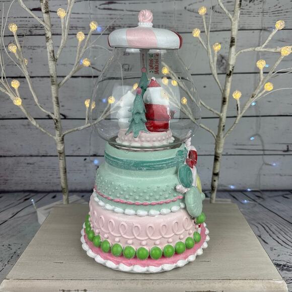 🍭 Peppermint Square Pastel Light-Up Musical Gumball Machine Christmas Decor - Picture 6 of 7